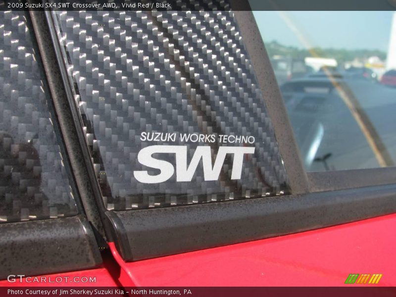 Vivid Red / Black 2009 Suzuki SX4 SWT Crossover AWD