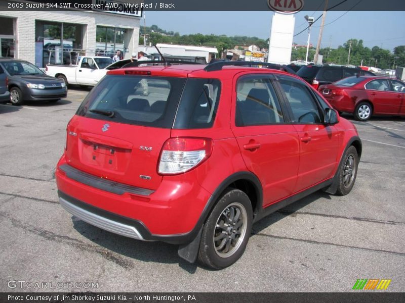 Vivid Red / Black 2009 Suzuki SX4 SWT Crossover AWD