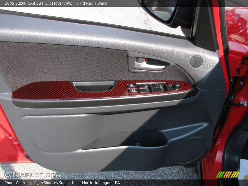 Vivid Red / Black 2009 Suzuki SX4 SWT Crossover AWD