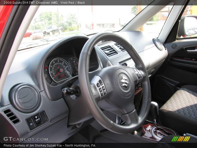 Vivid Red / Black 2009 Suzuki SX4 SWT Crossover AWD