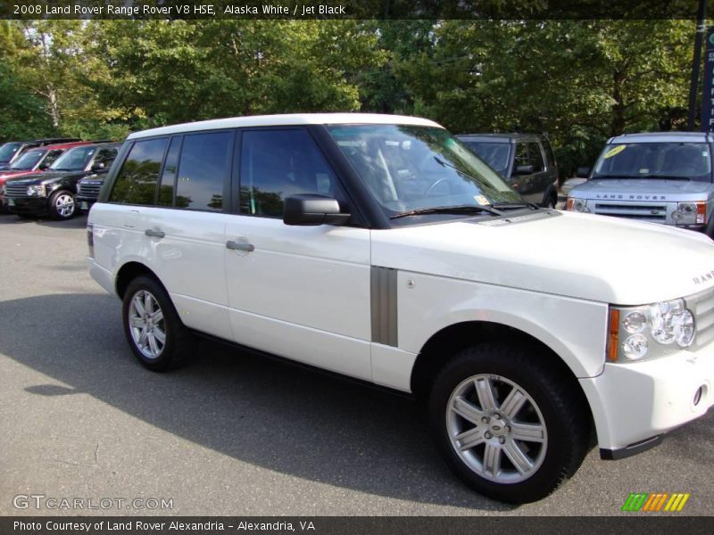 Alaska White / Jet Black 2008 Land Rover Range Rover V8 HSE