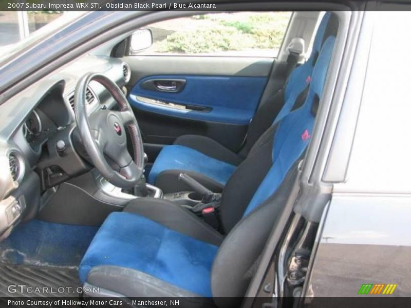 Obsidian Black Pearl / Blue Alcantara 2007 Subaru Impreza WRX STi