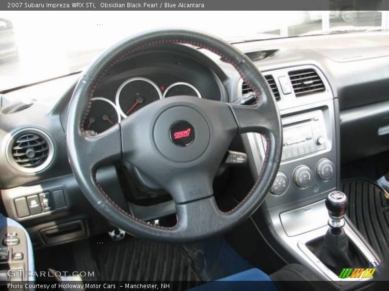 Obsidian Black Pearl / Blue Alcantara 2007 Subaru Impreza WRX STi