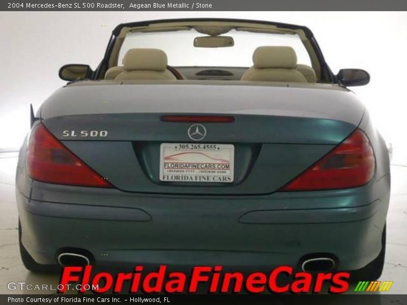 Aegean Blue Metallic / Stone 2004 Mercedes-Benz SL 500 Roadster