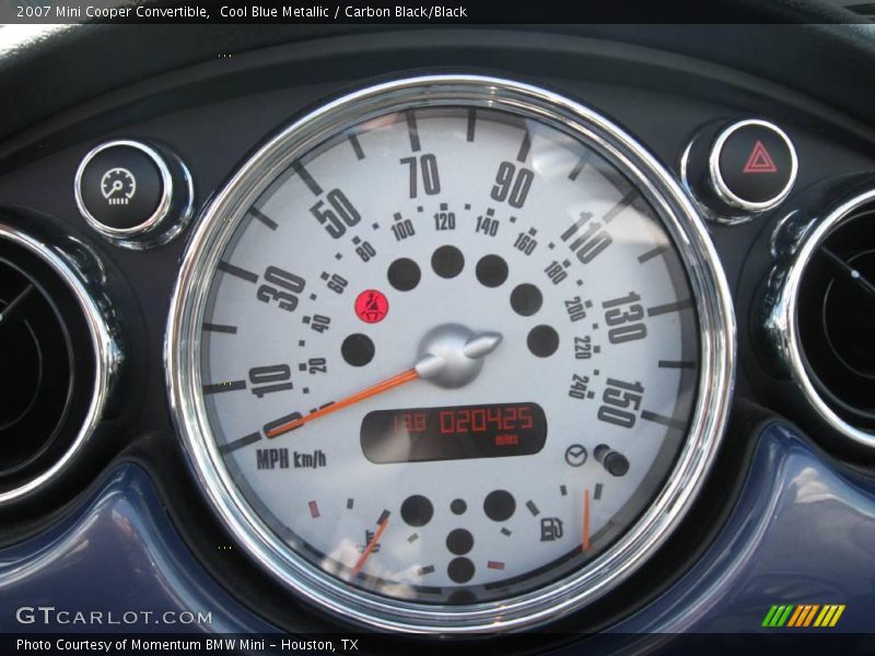 Cool Blue Metallic / Carbon Black/Black 2007 Mini Cooper Convertible