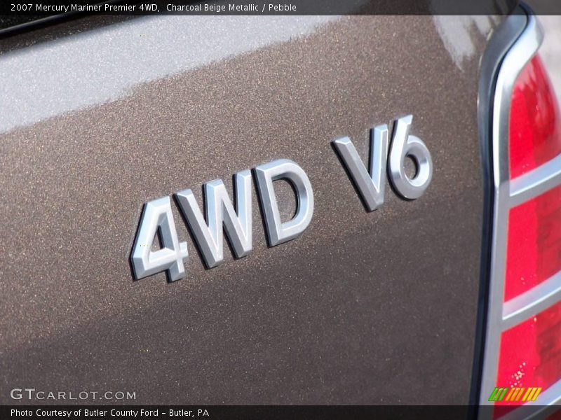 Charcoal Beige Metallic / Pebble 2007 Mercury Mariner Premier 4WD