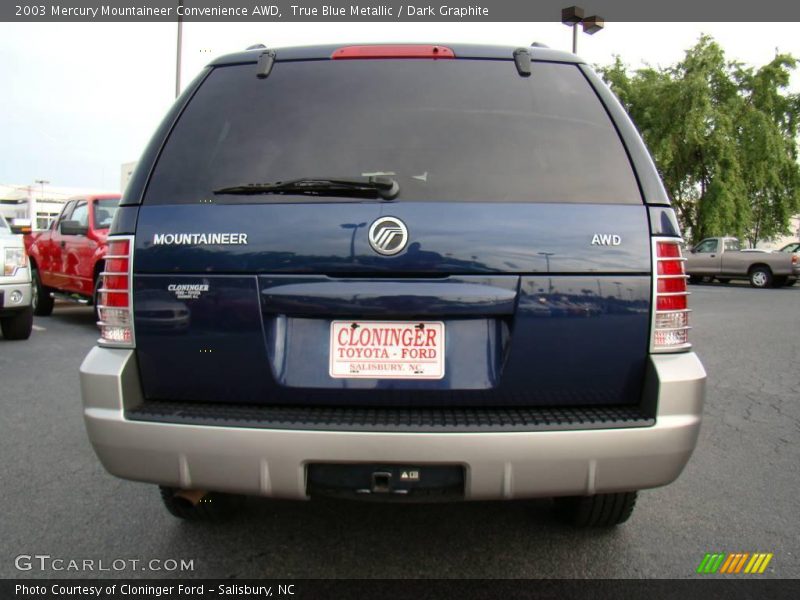 True Blue Metallic / Dark Graphite 2003 Mercury Mountaineer Convenience AWD