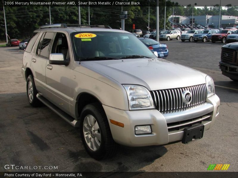 Silver Birch Metallic / Charcoal Black 2006 Mercury Mountaineer Premier AWD