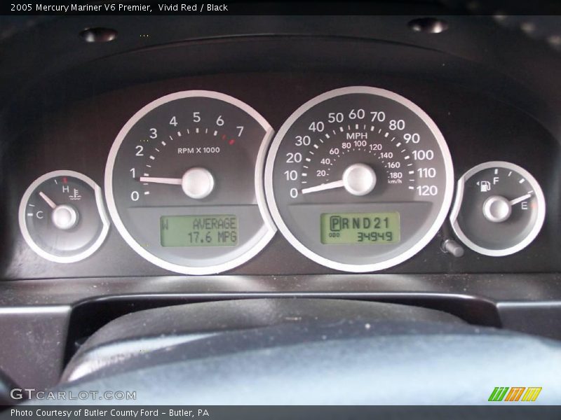 Vivid Red / Black 2005 Mercury Mariner V6 Premier
