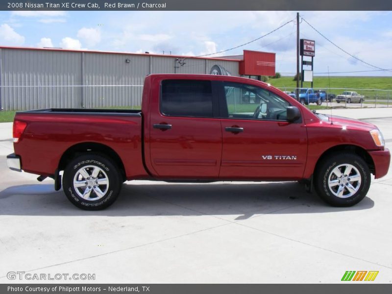 Red Brawn / Charcoal 2008 Nissan Titan XE Crew Cab