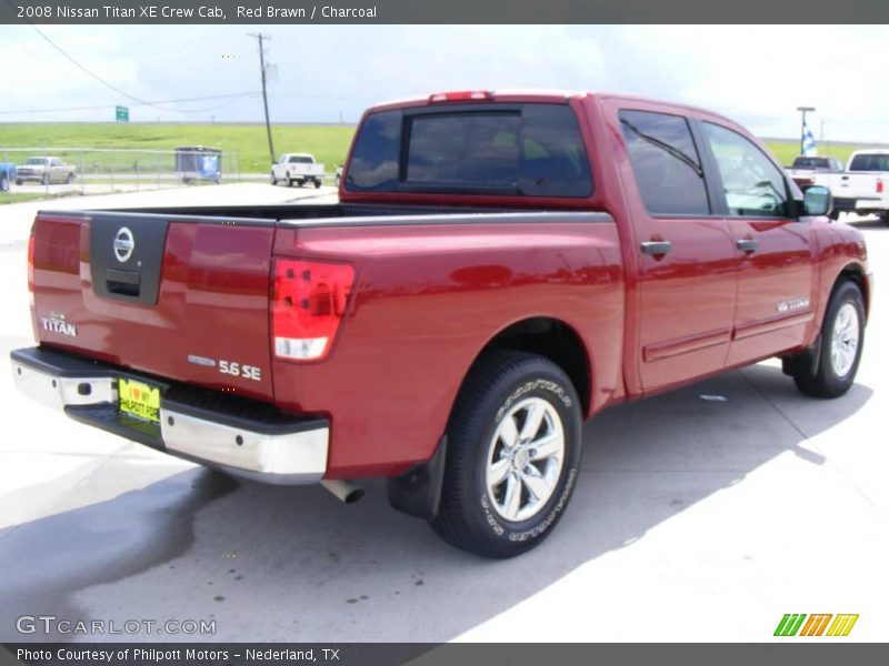 Red Brawn / Charcoal 2008 Nissan Titan XE Crew Cab