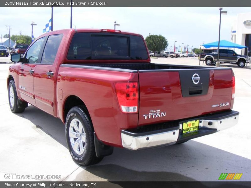 Red Brawn / Charcoal 2008 Nissan Titan XE Crew Cab