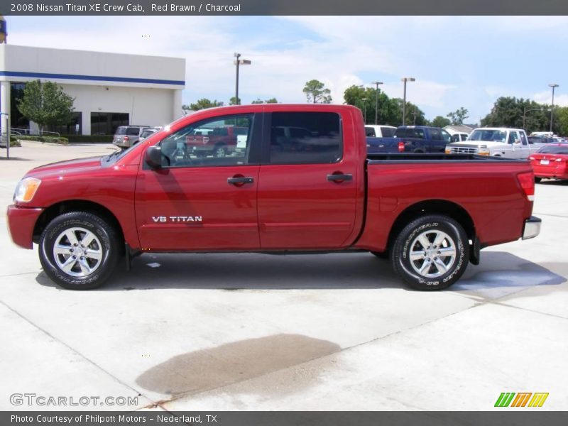 Red Brawn / Charcoal 2008 Nissan Titan XE Crew Cab