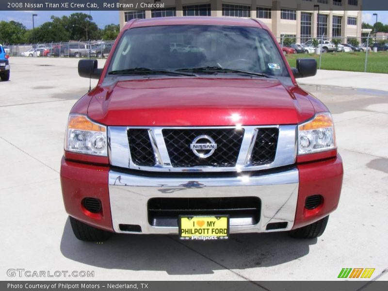 Red Brawn / Charcoal 2008 Nissan Titan XE Crew Cab