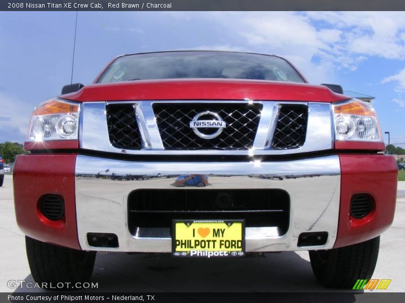 Red Brawn / Charcoal 2008 Nissan Titan XE Crew Cab