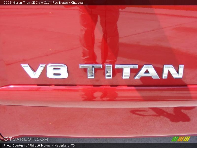 Red Brawn / Charcoal 2008 Nissan Titan XE Crew Cab