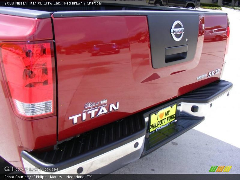 Red Brawn / Charcoal 2008 Nissan Titan XE Crew Cab