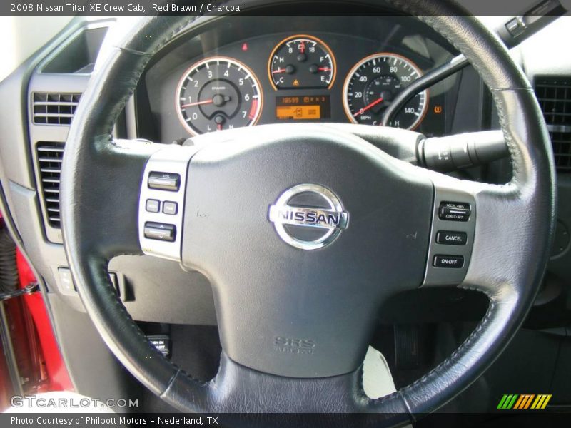 Red Brawn / Charcoal 2008 Nissan Titan XE Crew Cab