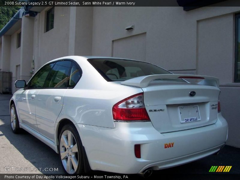 Satin White Pearl / Warm Ivory 2008 Subaru Legacy 2.5 GT Limited Sedan