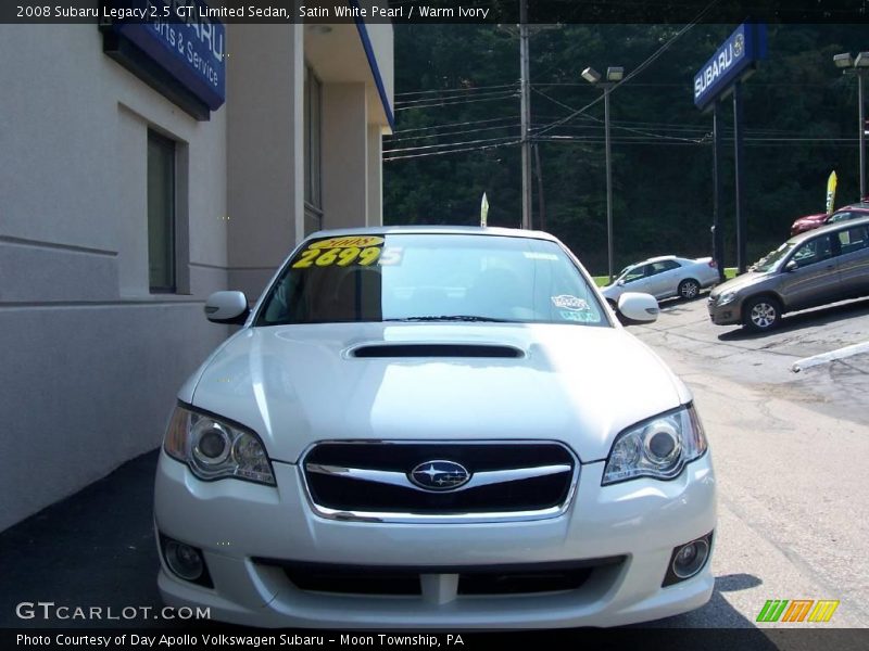 Satin White Pearl / Warm Ivory 2008 Subaru Legacy 2.5 GT Limited Sedan