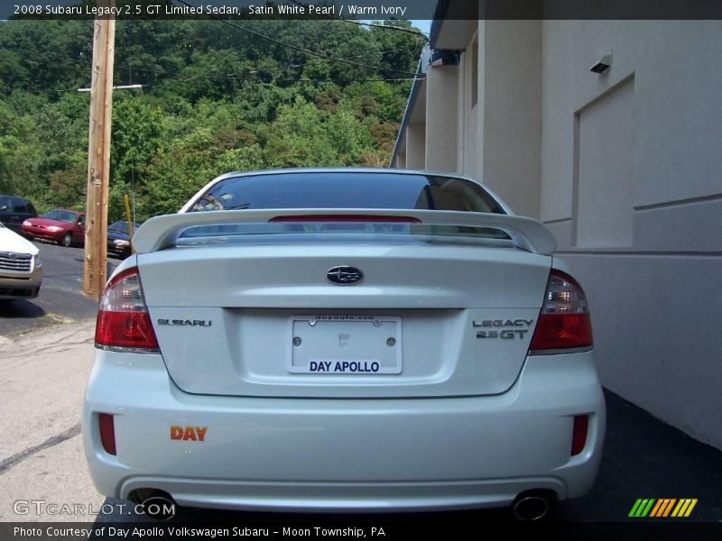 Satin White Pearl / Warm Ivory 2008 Subaru Legacy 2.5 GT Limited Sedan
