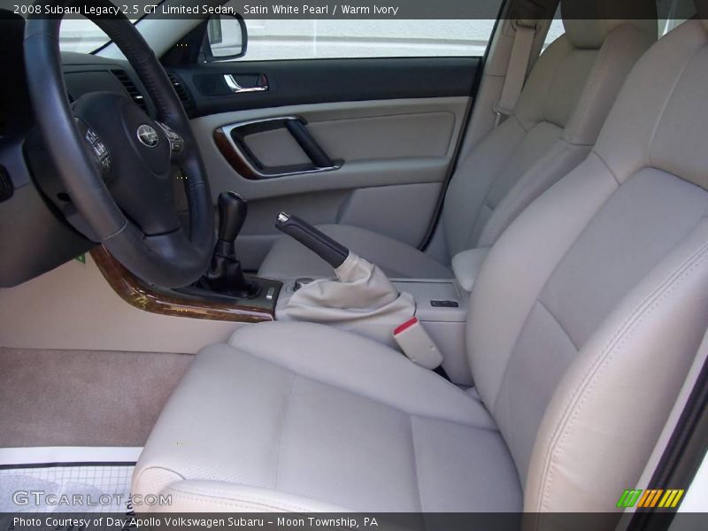 Satin White Pearl / Warm Ivory 2008 Subaru Legacy 2.5 GT Limited Sedan