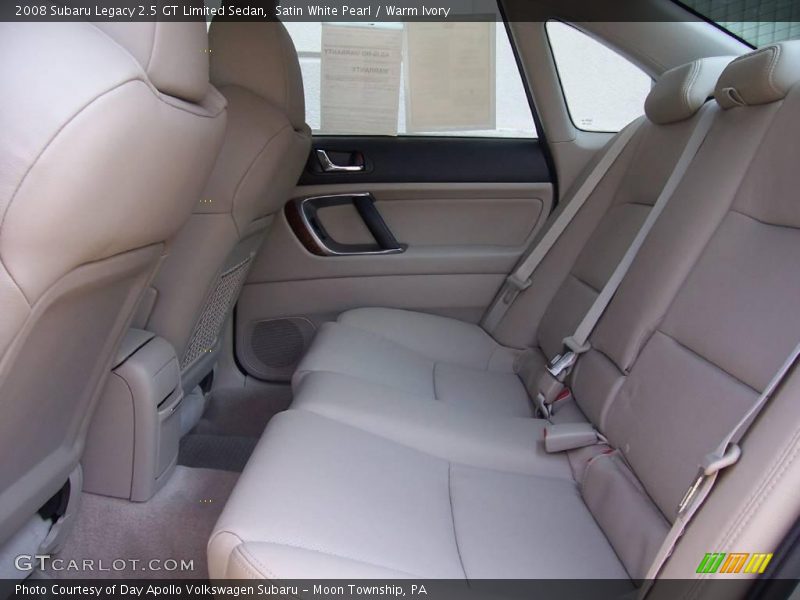 Satin White Pearl / Warm Ivory 2008 Subaru Legacy 2.5 GT Limited Sedan