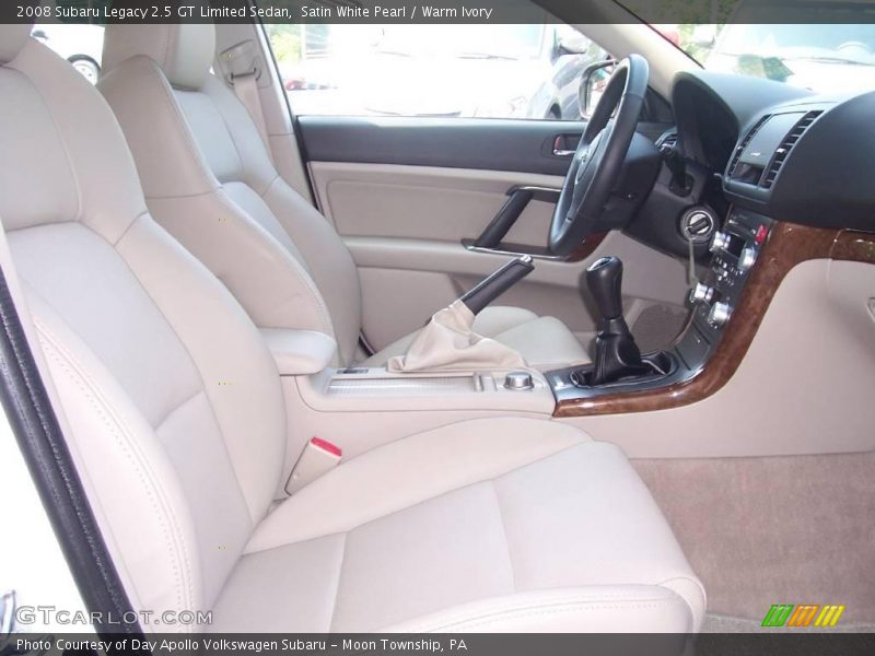 Satin White Pearl / Warm Ivory 2008 Subaru Legacy 2.5 GT Limited Sedan