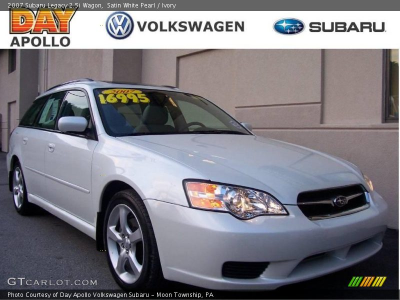 Satin White Pearl / Ivory 2007 Subaru Legacy 2.5i Wagon