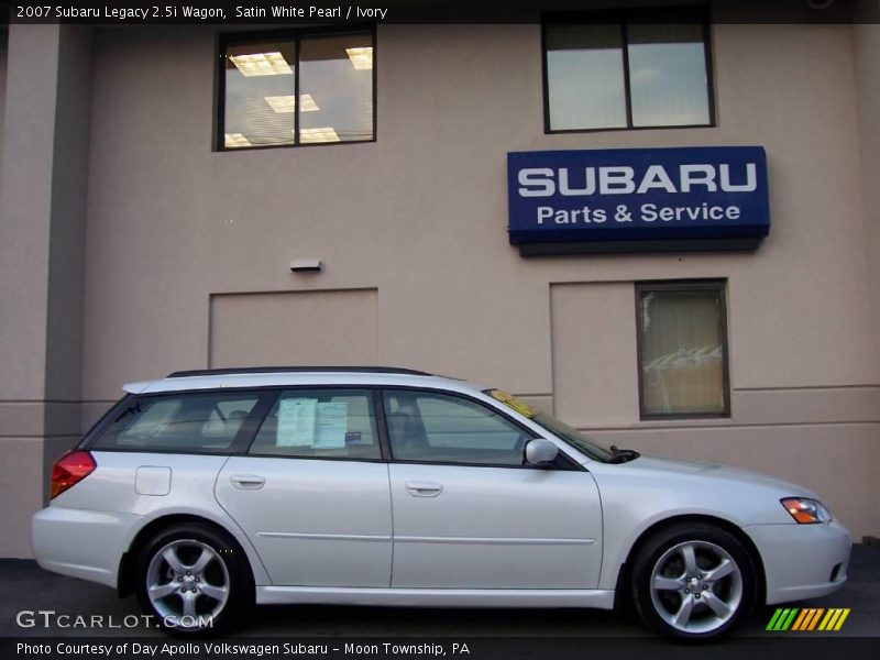 Satin White Pearl / Ivory 2007 Subaru Legacy 2.5i Wagon