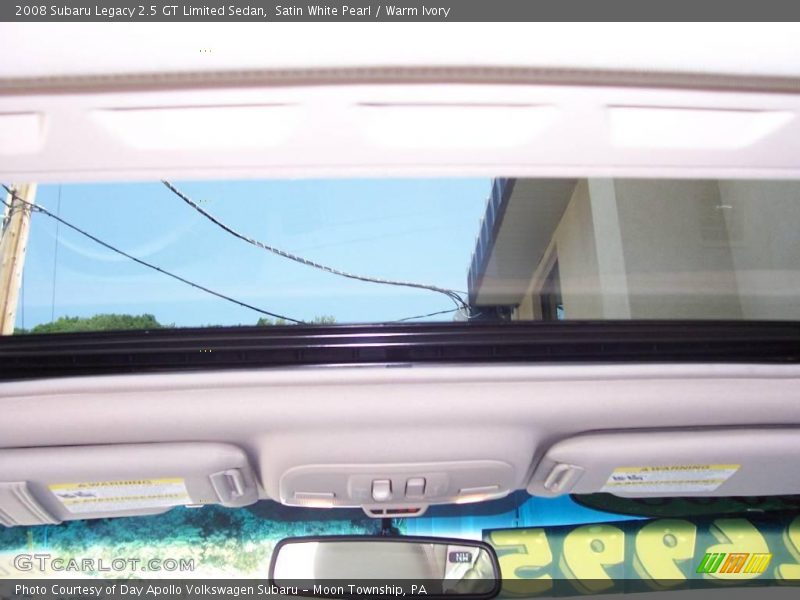 Satin White Pearl / Warm Ivory 2008 Subaru Legacy 2.5 GT Limited Sedan