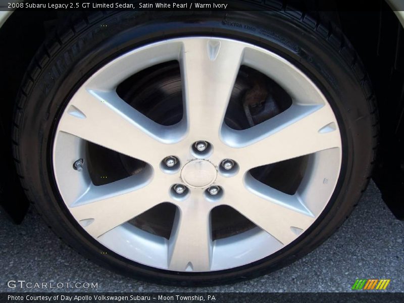 Satin White Pearl / Warm Ivory 2008 Subaru Legacy 2.5 GT Limited Sedan
