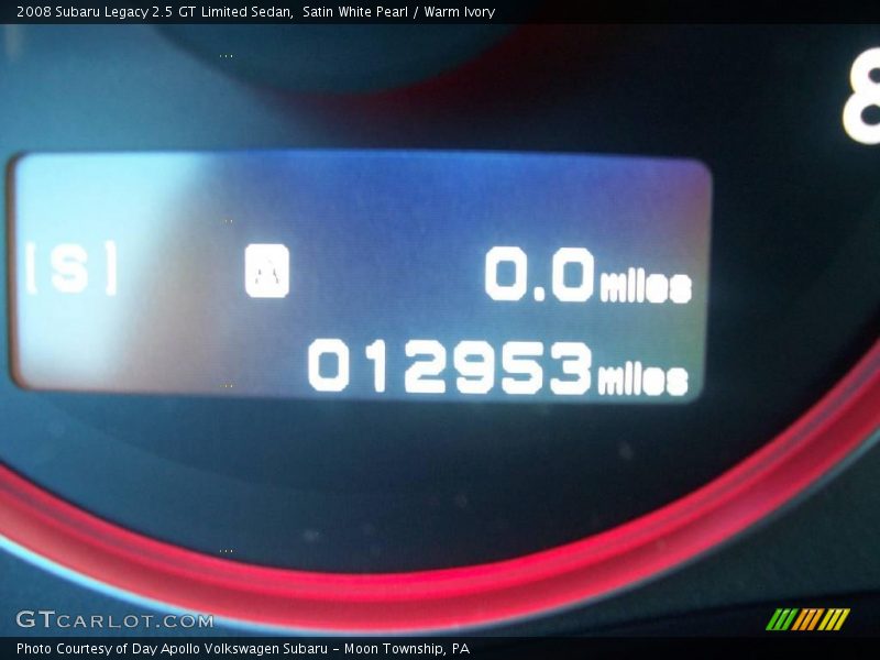 Satin White Pearl / Warm Ivory 2008 Subaru Legacy 2.5 GT Limited Sedan
