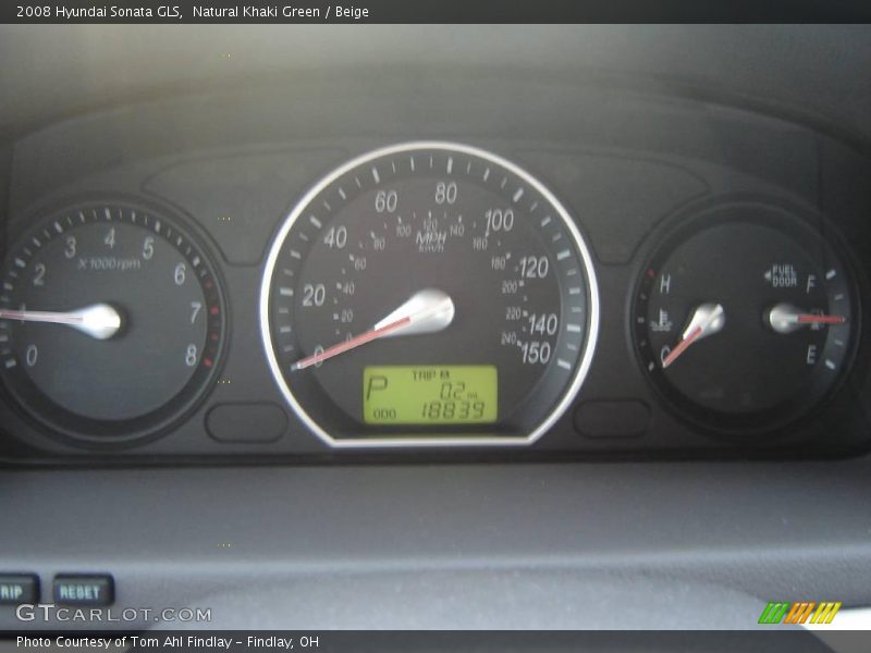 Natural Khaki Green / Beige 2008 Hyundai Sonata GLS