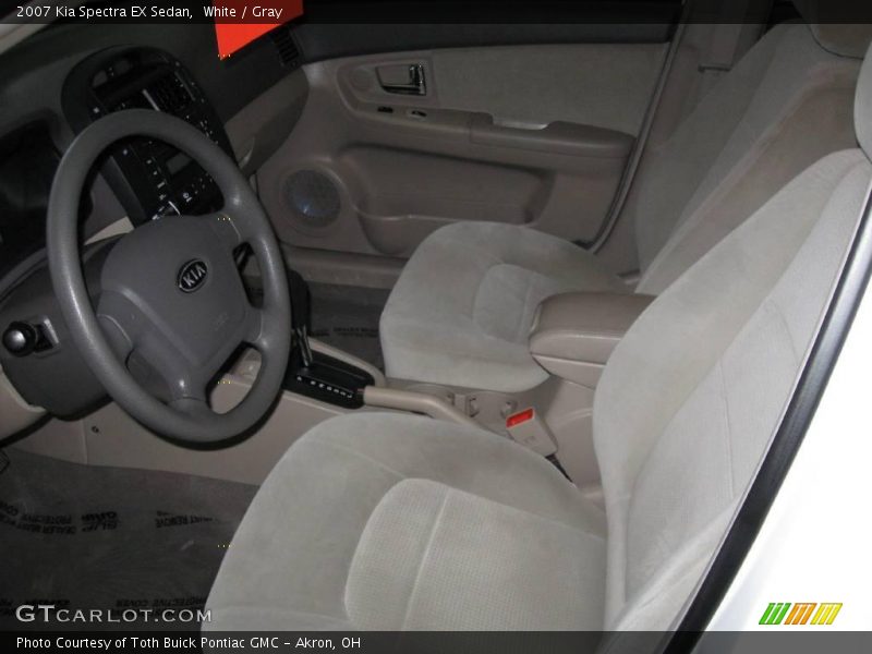 White / Gray 2007 Kia Spectra EX Sedan