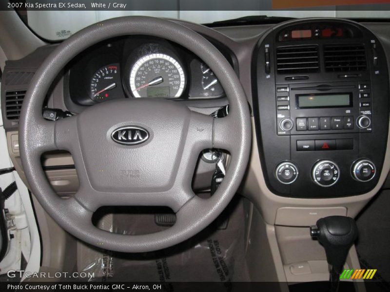 White / Gray 2007 Kia Spectra EX Sedan