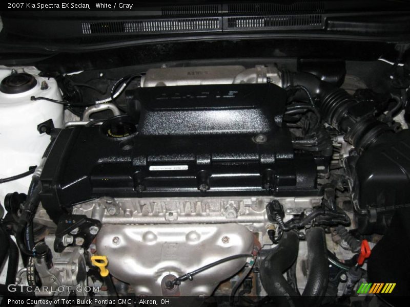 White / Gray 2007 Kia Spectra EX Sedan