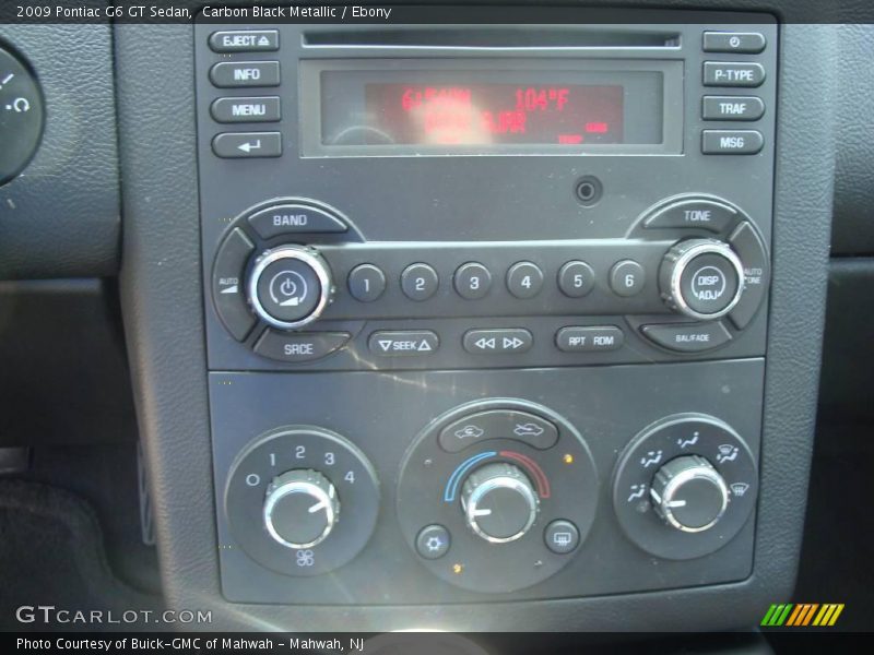 Carbon Black Metallic / Ebony 2009 Pontiac G6 GT Sedan