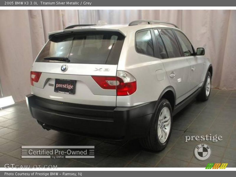 Titanium Silver Metallic / Grey 2005 BMW X3 3.0i