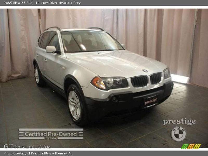 Titanium Silver Metallic / Grey 2005 BMW X3 3.0i