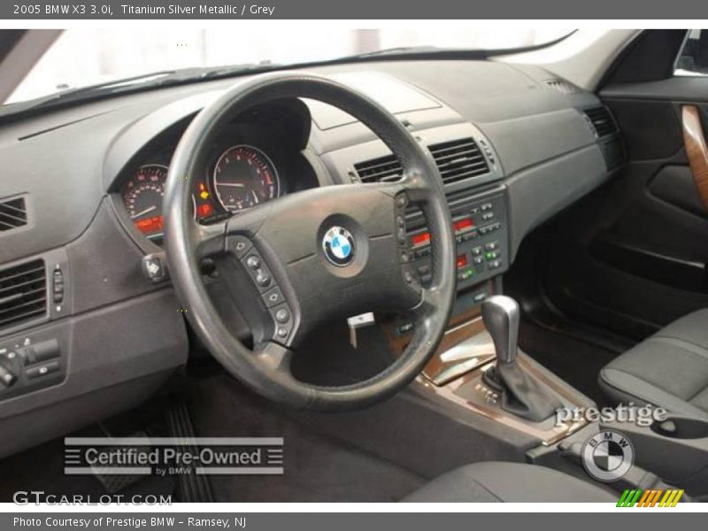 Titanium Silver Metallic / Grey 2005 BMW X3 3.0i