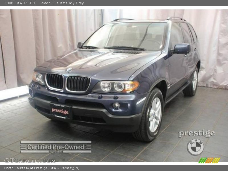 Toledo Blue Metallic / Grey 2006 BMW X5 3.0i