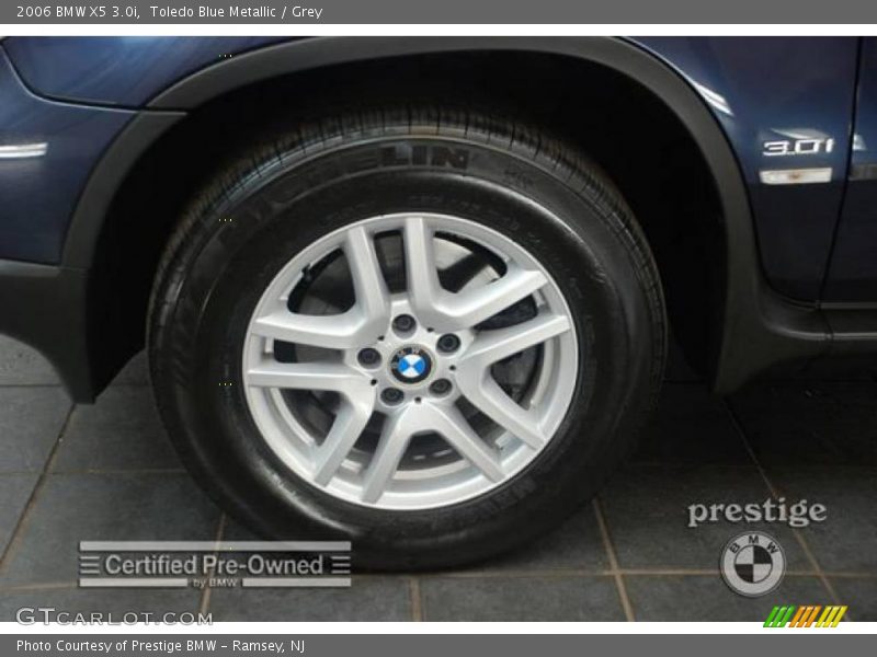 Toledo Blue Metallic / Grey 2006 BMW X5 3.0i
