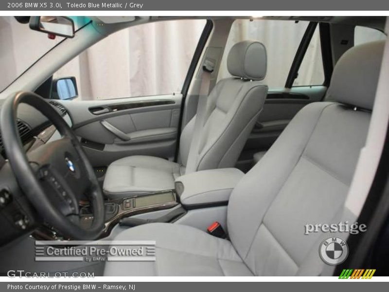 Toledo Blue Metallic / Grey 2006 BMW X5 3.0i