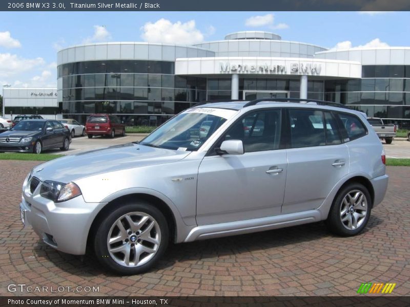 Titanium Silver Metallic / Black 2006 BMW X3 3.0i