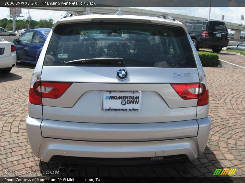 Titanium Silver Metallic / Black 2006 BMW X3 3.0i