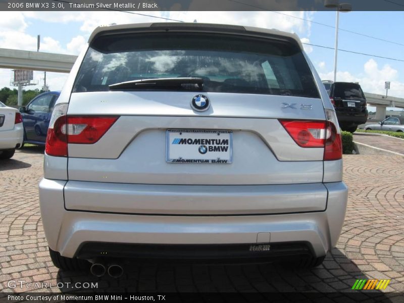 Titanium Silver Metallic / Black 2006 BMW X3 3.0i