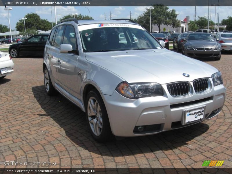 Titanium Silver Metallic / Black 2006 BMW X3 3.0i