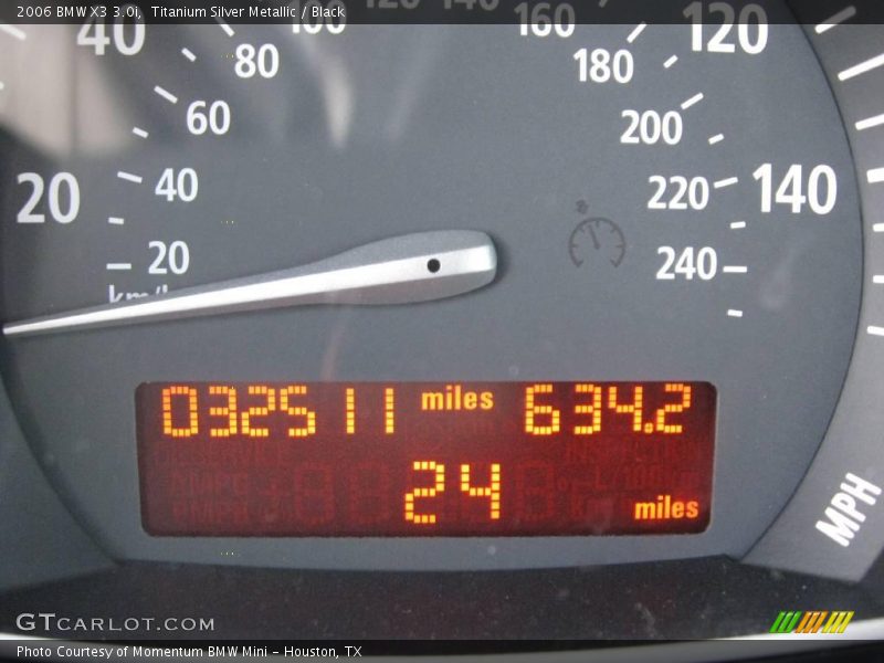 Titanium Silver Metallic / Black 2006 BMW X3 3.0i