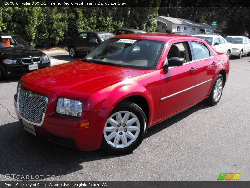 Inferno Red Crystal Pearl / Dark Slate Gray 2008 Chrysler 300 LX